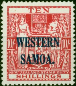 Western Samoa 1935 10s Carmine-Lake SG191 Superb MNH