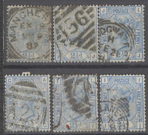 COLLECTION LOT # 2239 GREAT BRITAIN #82p22 X 6 MAY HAVE MINOR FAULT 1880 CV+$240