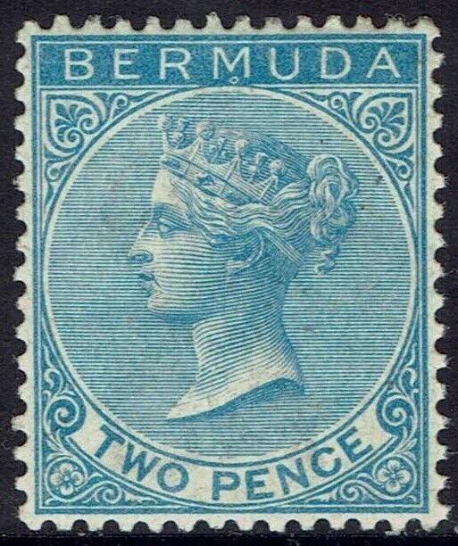 BERMUDA 1883 QV 2D WMK CROWN CA