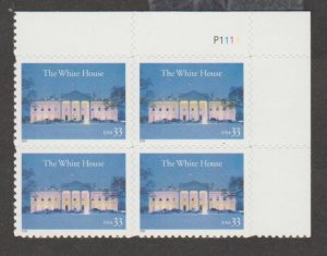 U.S. Scott #3445 White House Stamps - Mint NH Plate Block