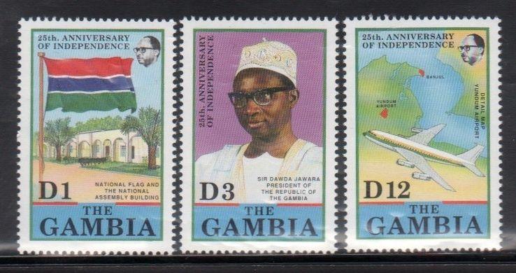 Gambia 985-87 Independence Anniversary Mint NH