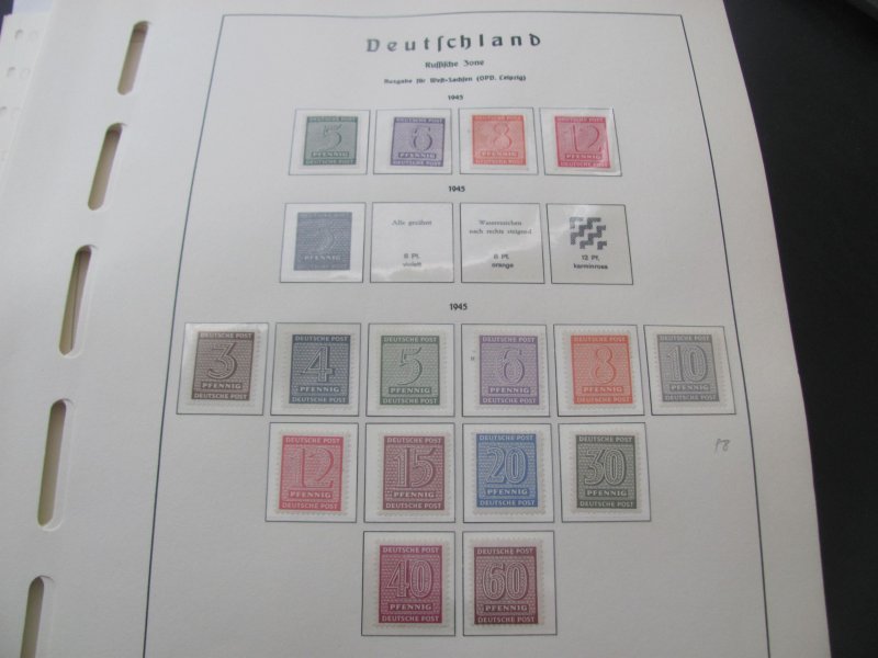 GERMANY SBZ 1948-49 MNH/USED COLLECTION ON PAGES 1525 EUROS FANTASTIC START(196)