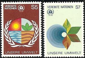 UN-Vienna   25-26 MNH 1982 Human Environment