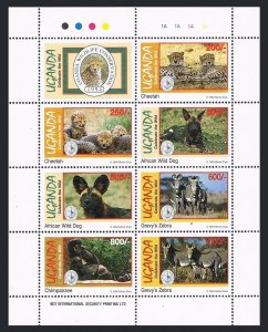 Uganda 1272-1273 ah sheets,MNH.Michel 1422-1436 klb. Sierra Club,centenary,1994.