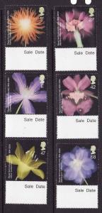 D3-Great Britain-Scott#2209-14-unused,never hinged set-Flowe