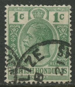 British Honduras- Scott 75- KFV Definitive -1913- FU -Single 1c Stamp