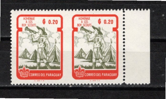 Paraguay 1962 MNH 639 VERTICAL PERFORATION ERROR
