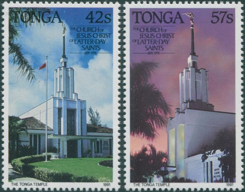 Tonga 1991 SG1134-1135 Church of Latter Day Saints set MNH