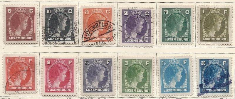 Luxembourg  #218-234 (U&M) CV $35.10