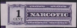 US RJA105 Type 2 Narcotic Tax Unused VF-XF NGAI - Block Markings 2 Left Corne...