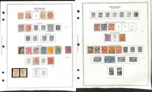 New Zealand Stamp Collection on 32 Minkus Specialty Pages 1855-1960 (DB)