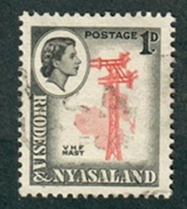 Rhodesia and Nyasaland #159 used single