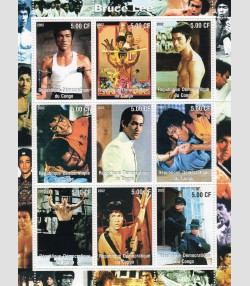 BRUCE LEE Martial Artist Sheet  Perforated Mint (NH)