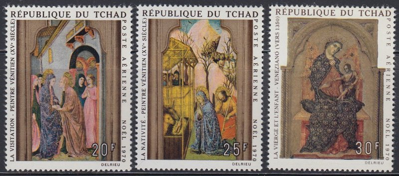 1970 Chad 338-340 Paintings 3,20 €