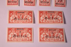 Germany Danzig Scott# 156-167 Full Set MH OG 1923 Mint with hinging