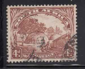 South Africa used Scott #40a 4p Village, English single