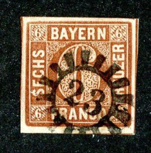 1870 Bavaria Sc #25 used cv.$30 ( 1895 WX )