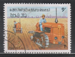 Laos 420 Tractors. field, industry 1982