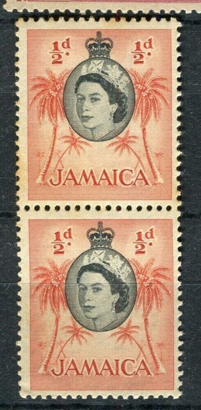 JAMAICA; 1956 early QEII pictorial issue Mint MNH unmounted 1/2d. Pair