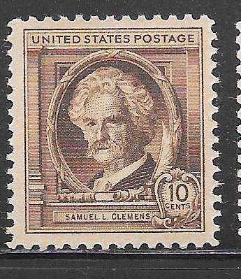 USA 863: 10c Samuel Clemmens, gum dist., F-VF