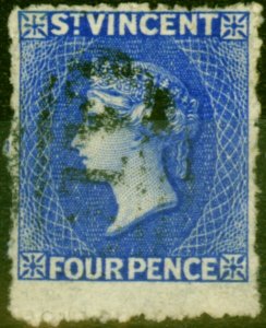 St Vincent 1881 4d Bright Blue SG38 Very Fine Used