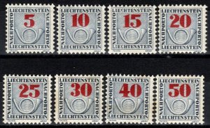 Liechtenstein #J21-8 F-VF Unused CV $11.95  (X7056)