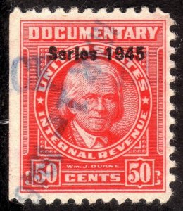 1945, US 50c, Documentary, Used, Sc R421