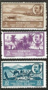 Spanish West Africa # 2-4 mint, hinged.  1950.  (S1415)