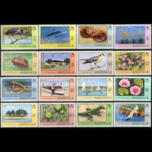 ANGUILLA 1977 - Scott# 275-90 Fauna and Flor Set of 16 NH