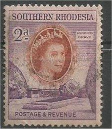 SOUTHERN RHODESIA, 1953, used 2p, Rhodes’ Grave Scott 83