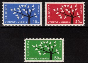 CYPRUS 1963 Europa; Scott 219-21, SG 224-26; MNH