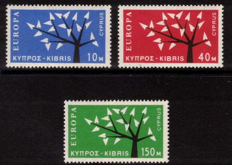CYPRUS 1963 Europa; Scott 219-21, SG 224-26; MNH