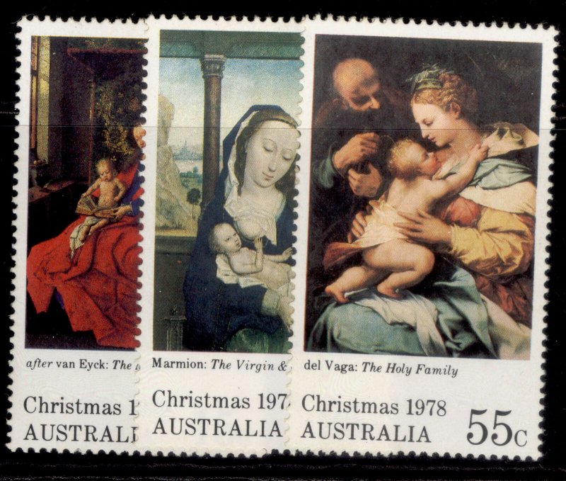 AUSTRALIA QEII SG696-698, 1978 Christmas set, NH MINT.