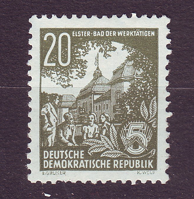 J23560 JLstamps 1953-4 germany DDR hv of set mh #195