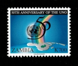 Zambia 1995 - United Nations 50th Anniversary - Single Stamp - Scott 649 - MNH