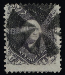 Scott #78 - VG - 24c Lilac - Washington - Used - 1862