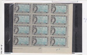 Bahamas Scott # 171 MNH Plate # 1a Blk of 12 Airplane & Ship 1954 Catalogue $26.