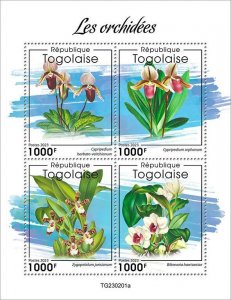 TOGO - 2023 - Orchids - Perf 4v Sheet - Mint Never Hinged