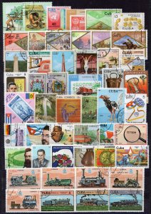 CUBA - Trains - Coat of Arms - Flags -  - 50 Different used stamps