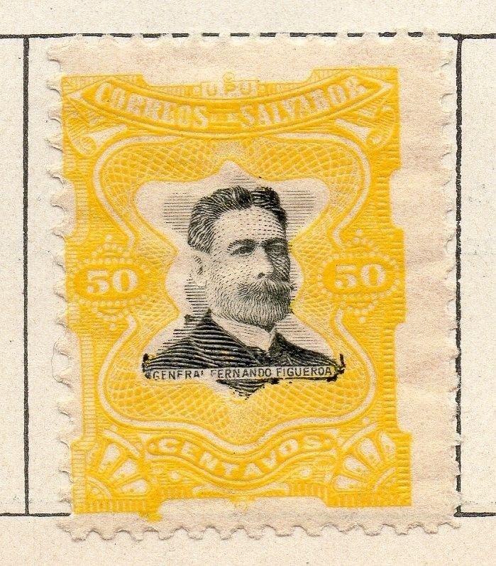 Salvador 1910 Issue Fine Mint Hinged 50c. 141504