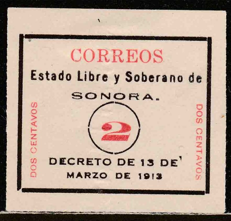 MEXICO 323, 2¢ SONORA WHITE, DE' VAR. UNUSED, H NG. F-VF. (962)