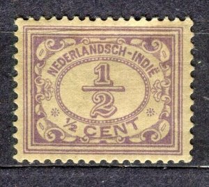 NETHERLANDS INDIES; 1912 early Numeral issue Mint hinged 1/2c. value