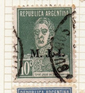 Argentina 1931-36 Early Official MJI Optd Issue Fine Used 10c. 188486