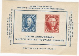 United States 1947 Scott #948 New York Philatelic Exhibition Sheet Mint Full Gum