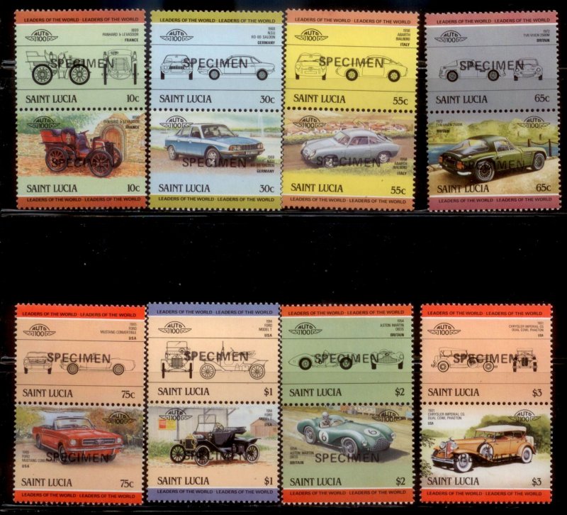 St Lucia 1984 SC# 686-93 cars Specimen MNH-OG E48