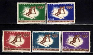 Paraguay #752-56 ~ Set of 5 ~ '64 Olympics Winter Games ~ Mint, NH  (1963)