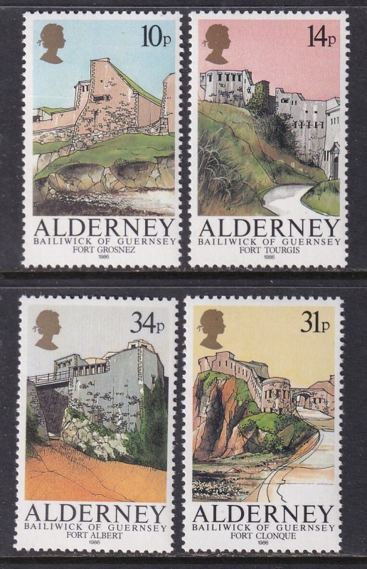 Alderney 28-31 Forts MNH VF