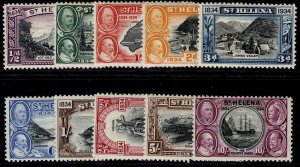 ST. HELENA GVI SG114-123, complete set, M MINT. Cat £425.