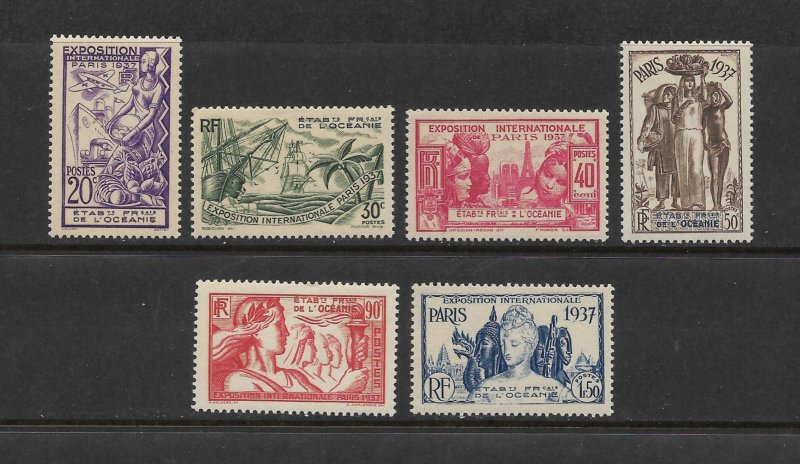 FRENCH POLYNESIA #117-22 - 1937 INTERNATIONAL EXPOSITION MNH