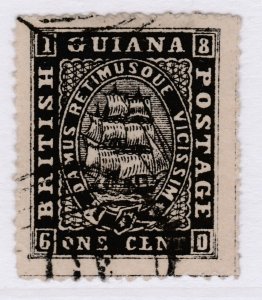 British Guiana 1862-65 Scott 33A Used A30P3F40451-